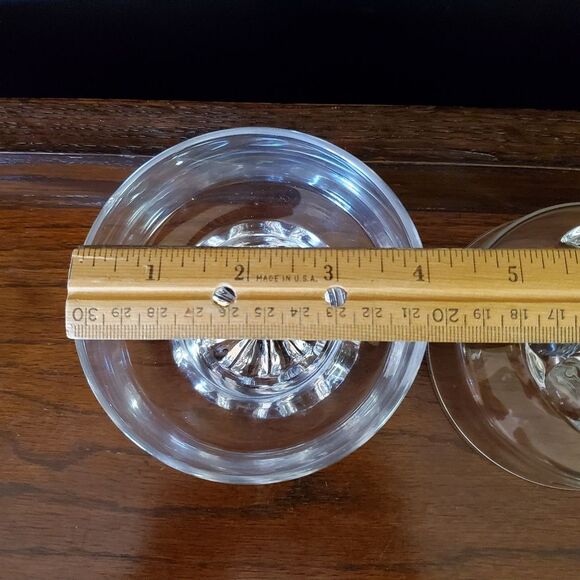 VTG 4 Piece Studio Nova Clear Glass Footed Dessert Dishes Bowls - Picture 11 of 12